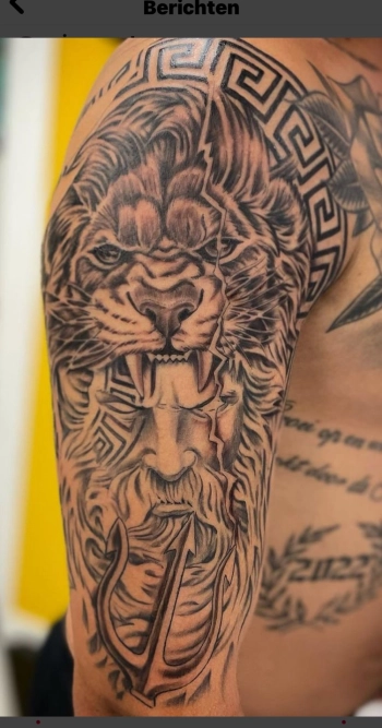 Tattoo arm tijger 