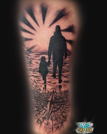 Tattoo arm vader en dochter