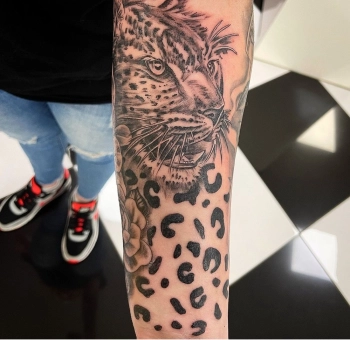 Tattoo tijgerprint 